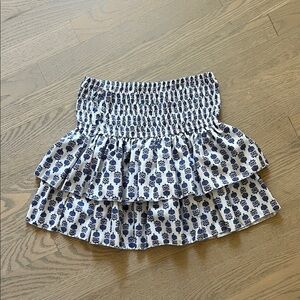 Blue and White Patterned Women's Skirt